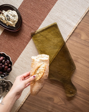Cutting Board Glass Olive Green - Things I Like Things I Love