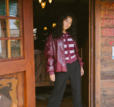 Danny Jacket PU Bordeaux One Size - Things I Like Things I Love