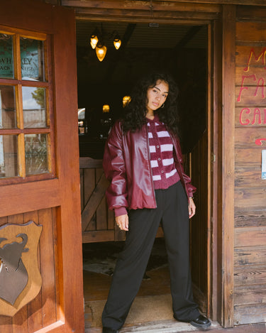 Danny Jacket PU Bordeaux One Size - Things I Like Things I Love