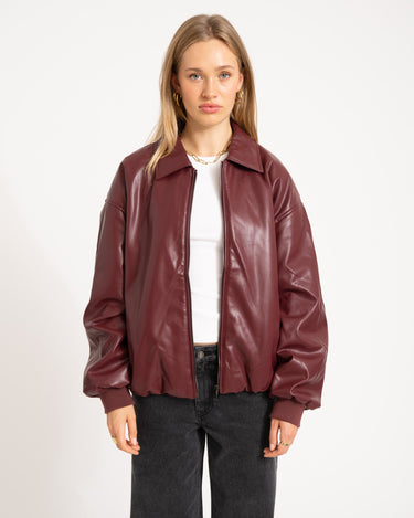 Danny Jacket PU Bordeaux One Size - Things I Like Things I Love