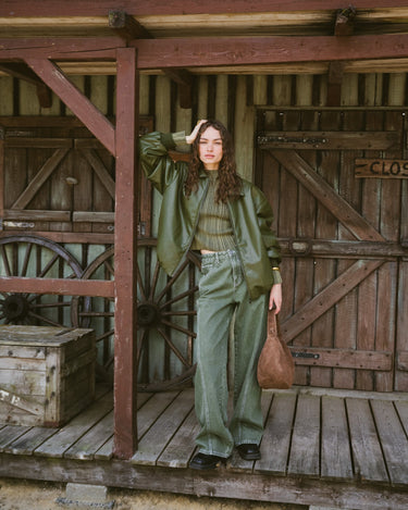 Danny Jacket PU Green One Size - Things I Like Things I Love