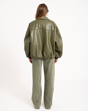 Danny Jacket PU Green One Size - Things I Like Things I Love