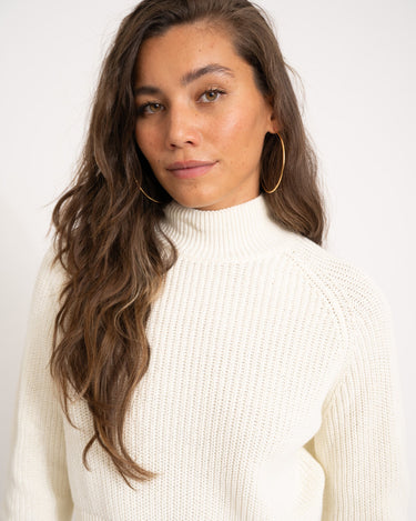 Dara High Neck Knit Eggnog - Things I Like Things I Love