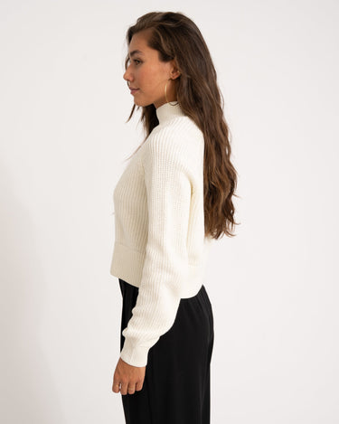 Dara High Neck Knit Eggnog - Things I Like Things I Love