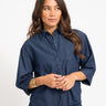 Debby Breeze Chambray Shirt Donker Blauw Denim - Things I Like Things I Love
