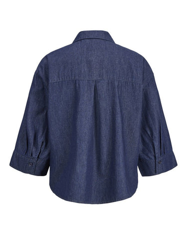 Debby Breeze Chambray Shirt Donker Blauw Denim - Things I Like Things I Love