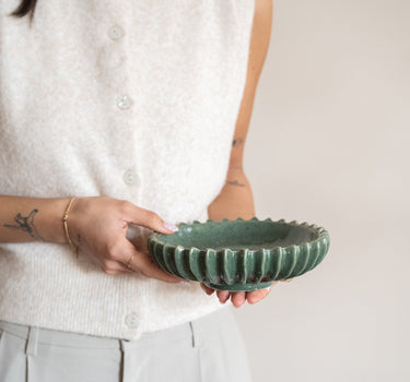 Deco Bowl Ceramic Speckled Green - Things I Like Things I Love