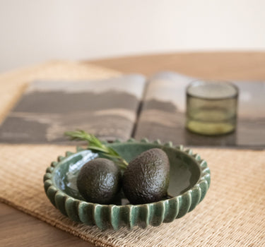 Deco Bowl Ceramic Speckled Green - Things I Like Things I Love