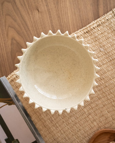 Deco Bowl on Foot Ceramic Speckled - Things I Like Things I Love