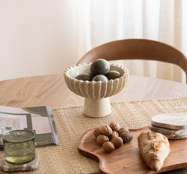 Deco Bowl on Foot Ceramic Speckled - Things I Like Things I Love