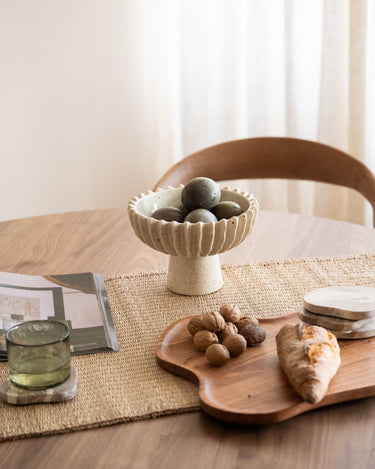 Deco Bowl on Foot Ceramic Speckled