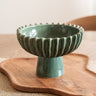 Deco Bowl on Foot Speckled Green - Things I Like Things I Love