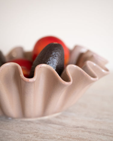 Deco Bowl Wavy Dusty Rose - Things I Like Things I Love