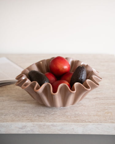 Deco Bowl Wavy Dusty Rose - Things I Like Things I Love
