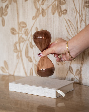 Deco Hourglass Smoked Amber - Things I Like Things I Love