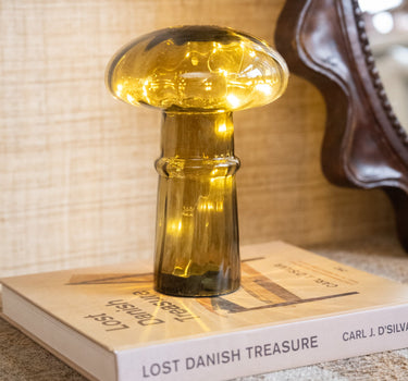 Deco Mushroom Led Glass Green - Things I Like Things I Love