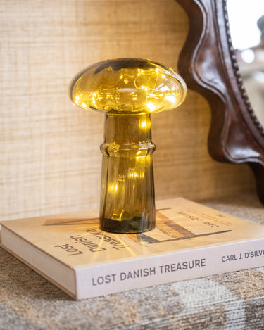 Deco Mushroom Led Glass Green - Things I Like Things I Love