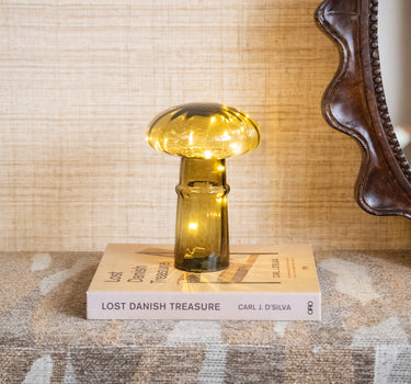 Deco Mushroom Led Glass Green - Things I Like Things I Love