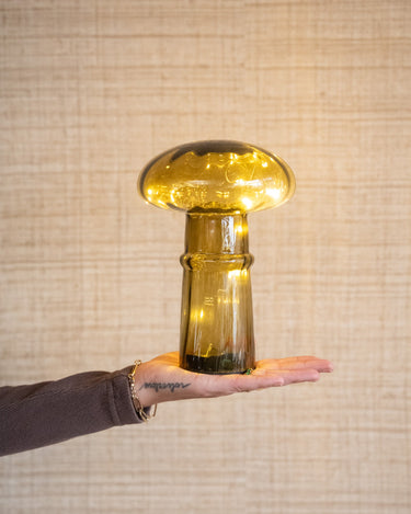 Deco Mushroom Led Glass Green - Things I Like Things I Love