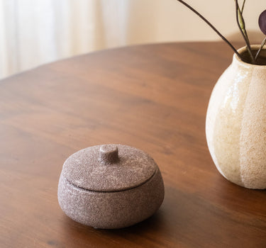 Deco Opbergdoosje Soma Keramiek Bruin - Things I Like Things I Love