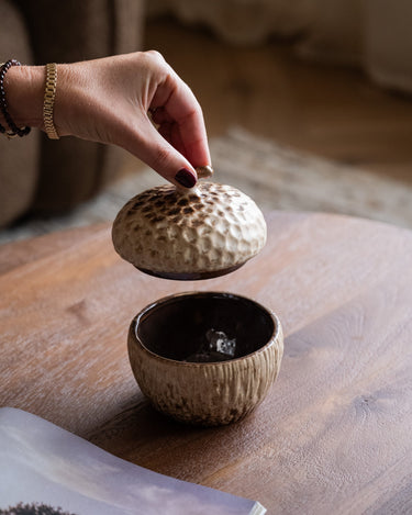 Deco Opbergpot Acorn Pompoen Bruin - Things I Like Things I Love