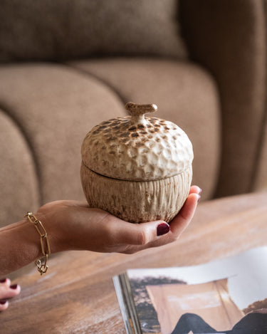 Deco Opbergpot Acorn Pompoen Bruin - Things I Like Things I Love