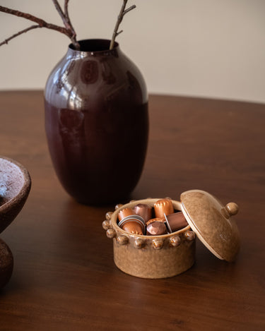Deco Opbergpot Marron Keramiek - Things I Like Things I Love