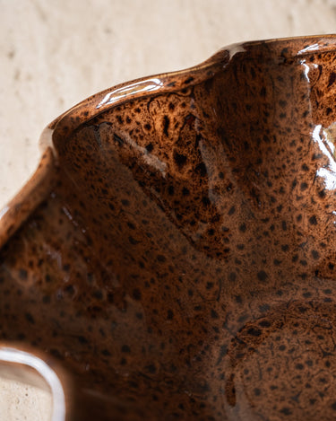 Deco Schaal Godeni Keramiek Bruin - Things I Like Things I Love