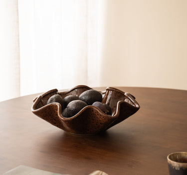 Deco Schaal Godeni Keramiek Bruin - Things I Like Things I Love
