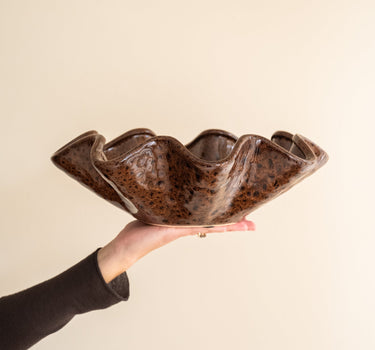Deco Schaal Godeni Keramiek Bruin - Things I Like Things I Love