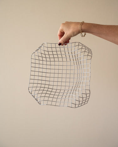 Deco Schaal Grid Chroom - Things I Like Things I Love