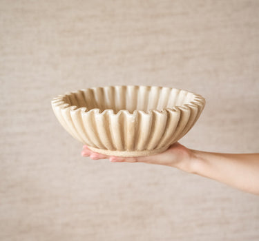 Deco Schaal Rib Beige - Things I Like Things I Love