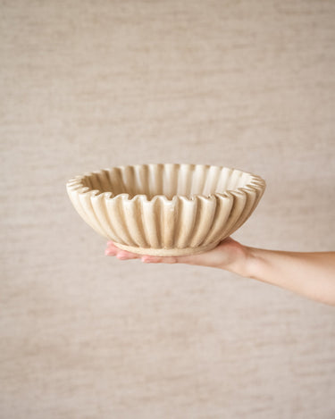 Deco Schaal Rib Beige - Things I Like Things I Love