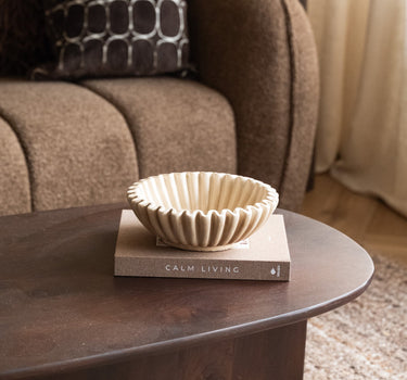 Deco Schaal Rib Beige - Things I Like Things I Love