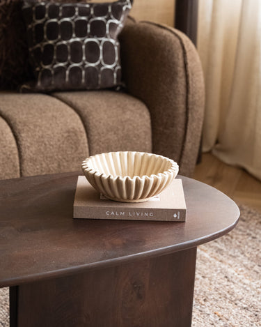 Deco Schaal Rib Beige - Things I Like Things I Love