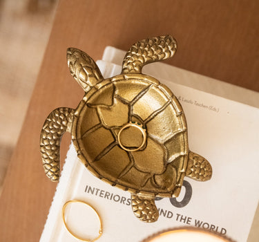 Deco Tray Turtle Gold - Things I Like Things I Love