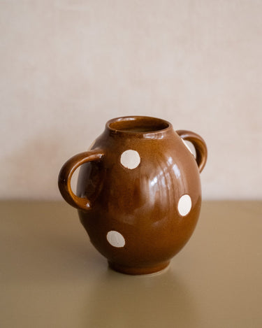 Deco Vaas Dot Bruin - Things I Like Things I Love