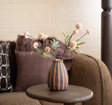 Deco Vaas Noah Gestreept Aubergine - Things I Like Things I Love