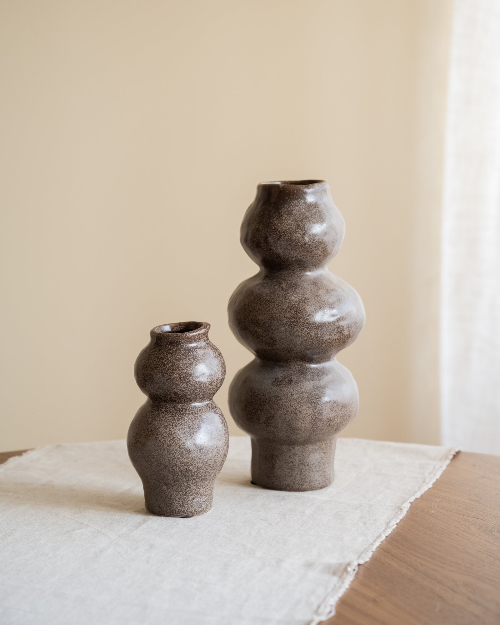 Deko Vase Rogano Dunkelbraun
