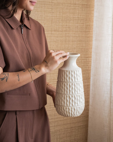 Deco Vase Aztec Beige - Things I Like Things I Love