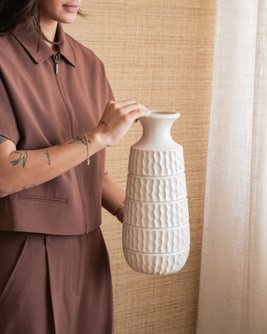 Deco Vase Aztec Beige - Things I Like Things I Love