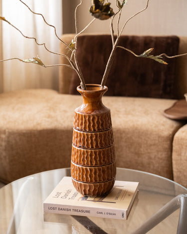 Deco Vase Aztec Brown - Things I Like Things I Love