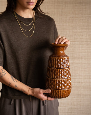 Deco Vase Aztec Brown - Things I Like Things I Love