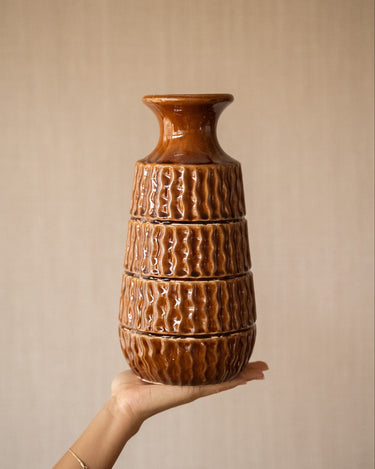 Deco Vase Aztec Brown - Things I Like Things I Love