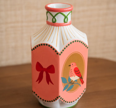 Deco Vase Bird And Bow - Things I Like Things I Love