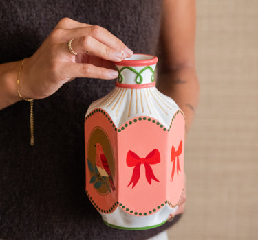 Deco Vase Bird And Bow - Things I Like Things I Love