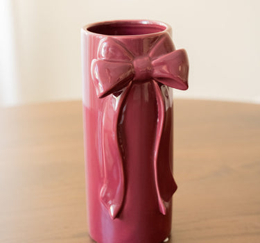 Deco Vase Bow Cherry - Medium - Things I Like Things I Love