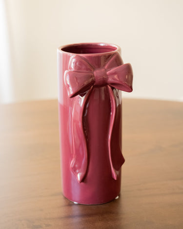 Deco Vase Bow Cherry - Medium - Things I Like Things I Love