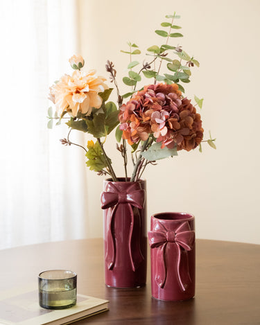Deco Vase Bow Cherry - Small - Things I Like Things I Love