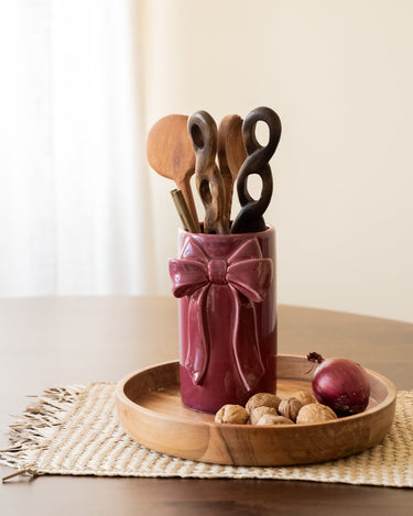 Deco Vase Bow Cherry - Small - Things I Like Things I Love